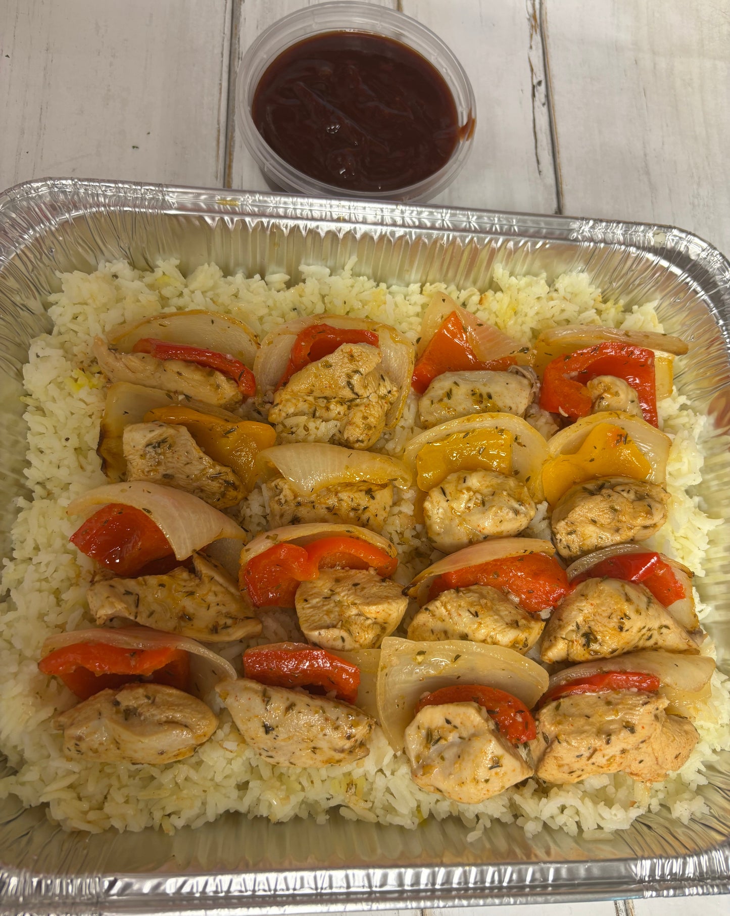 Brochette de poulet mariné à la grecque, format familial